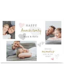 Online Photo Anniversary Card - Memories Live in The Heart Anniversary|Photo