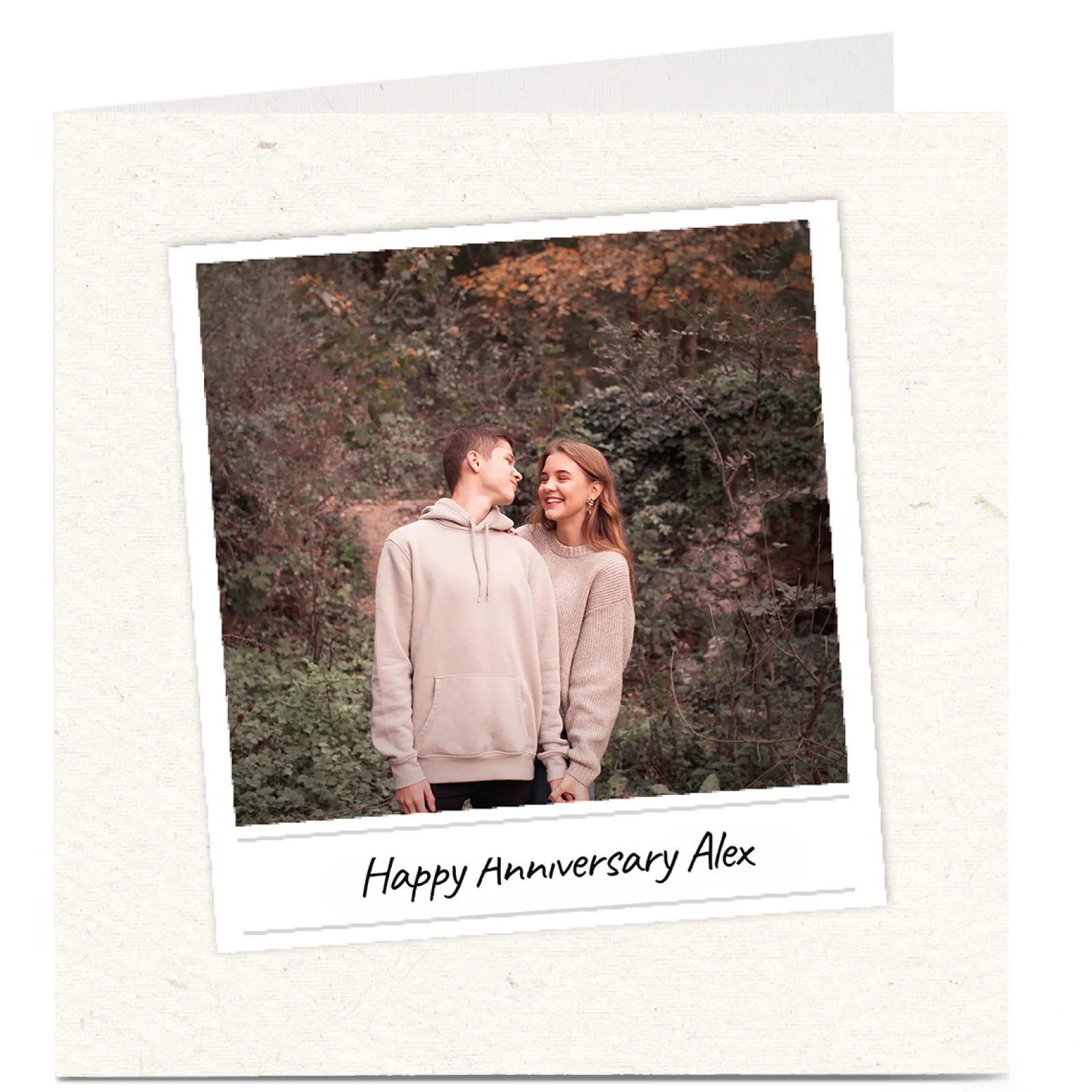 Card Factory Photo Anniversary Card - Single Polaroid