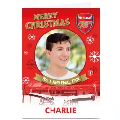 Card Factory Photo Arsenal FC Christmas Card