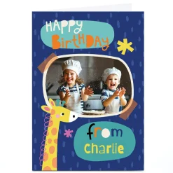 New Photo Bev Hopwood Birthday Card - Happy Birthday Giraffe Kids For Niece|For Granddaughter