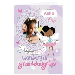 Kids Card Factory Photo Bev Hopwood Birthday Card - Wonderful Granddaughter Purple