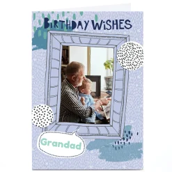 Card Factory Photo Bev Hopwood Birthday Card - Grandad Frame