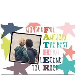 Card Factory Photo Bev Hopwood Father's Day Card - Wonderful, Awesome Father