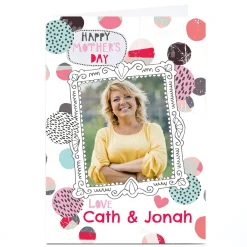 Online Photo Bev Hopwood Mother's Day Card - Frame & Polka Dots Photo