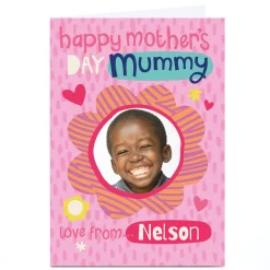 Card Factory Photo Bev Hopwood Mother's Day Card - Mummy Pink Flower