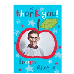 Card Factory Photo Bev Hopwood Thank You Teacher Card - Apple