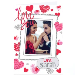 Card Factory Photo Bev Hopwood Valentine's Day Card - Heart Frame