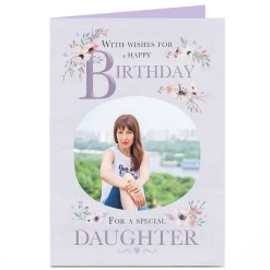 Card Factory Photo Birthday Card - Daughter Wishes For a Happy Birthday