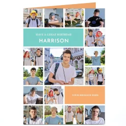 Photo Birthday Card - 16 Photos, Have a Great Birthday Kids For Uncle|For Son