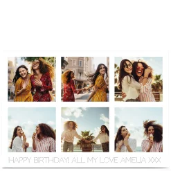 Sale Photo Birthday Card - 6 Photos Any Message Any Occasion|For Everyone