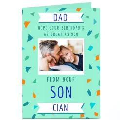 Outlet Photo Birthday Card - As Great As You Teal For Dad|Dad