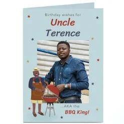 Photo Birthday Card - BBQ King, Uncle For Uncle|Photo