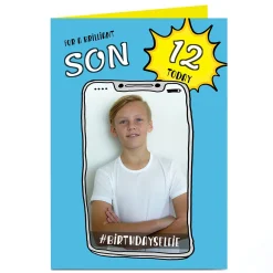 Clearance Photo Birthday Card - #birthdayselfie Kids For Son|Son