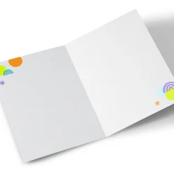 Kids Card Factory Photo Birthday Card - Bright Spots and Rainbows