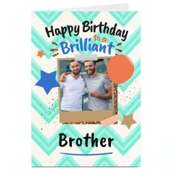 Outlet Photo Birthday Card - Brilliant Brother Kids For Brother|100Th Birthday