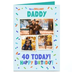 Discount Photo Birthday Card - Confetti, For A Brilliant... BOY For Husband|For Dad