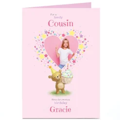 Online Photo Birthday Card - Cousin Sweetest Bear Kids For Kids|Photo