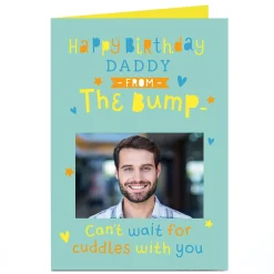 Card Factory Photo Birthday Card - Daddy Cuddles From The Bump