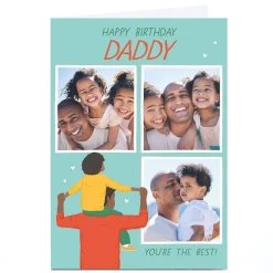 New Photo Birthday Card - Daddy Piggyback, You're the Best! For Dad|Dad