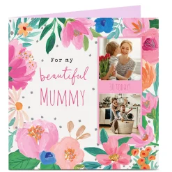 Photo Birthday Card - Flowers, For My Beautiful..., Editable Age For Wife|For Sister