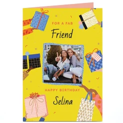 Card Factory Photo Birthday Card - For a Fab Friend