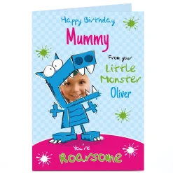 Card Factory Photo Birthday Card - From your Little Monster