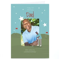 Card Factory Photo Birthday Card - Golf, Dad
