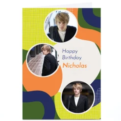 Kids Card Factory Photo Birthday Card - Happy Birthday Circles