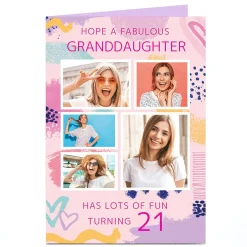 Card Factory Photo Birthday Card - Hope A Fabulous... , Editable Age