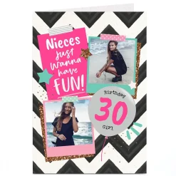 Online Photo Birthday Card - Just Wanna Have Fun! For Wife|30Th Birthday