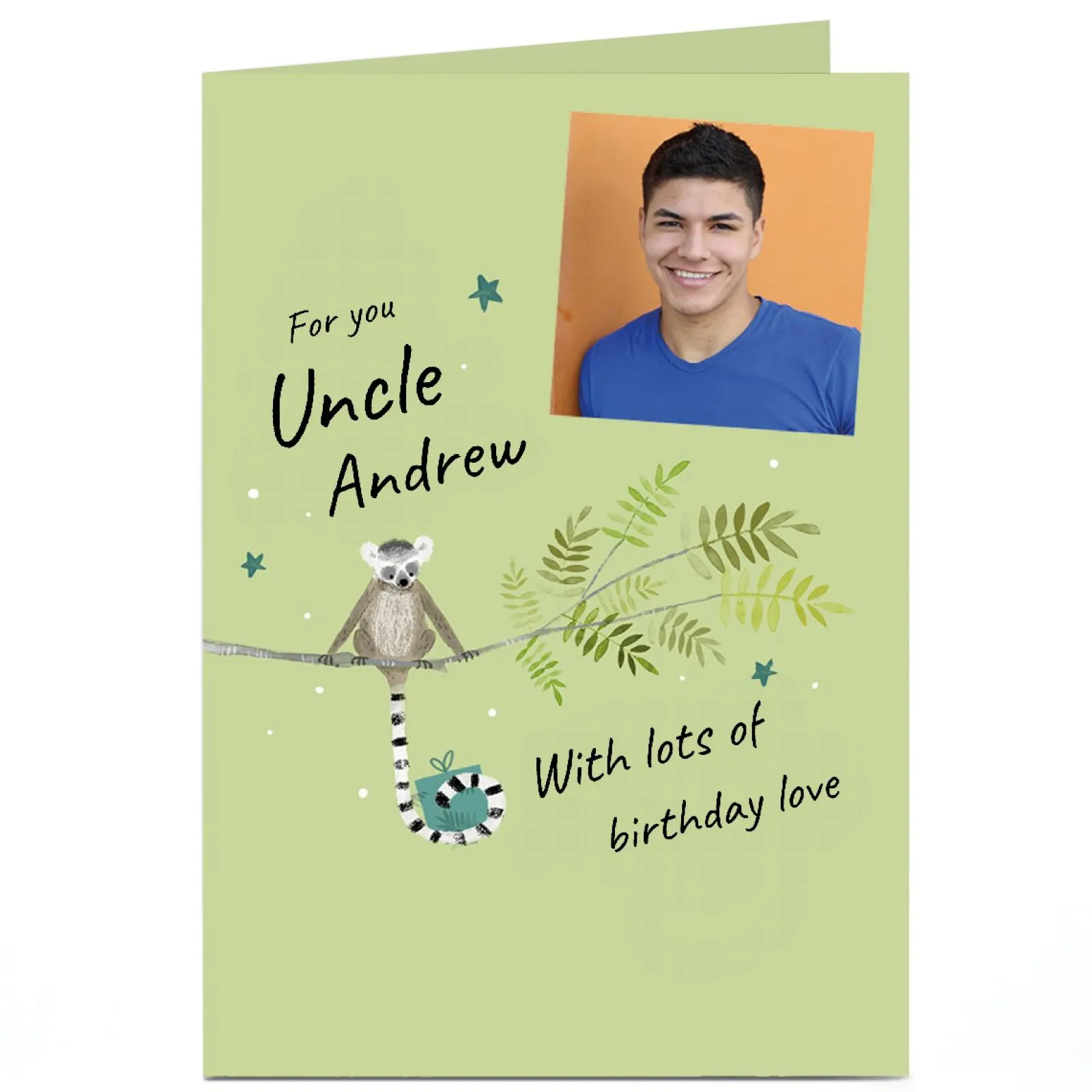 Card Factory Photo Birthday Card - Lemur on a Branch