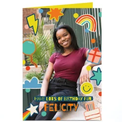 Card Factory Photo Birthday Card - Lots of Birthday Fun