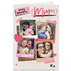 Card Factory Photo Birthday Card - Mum With Love