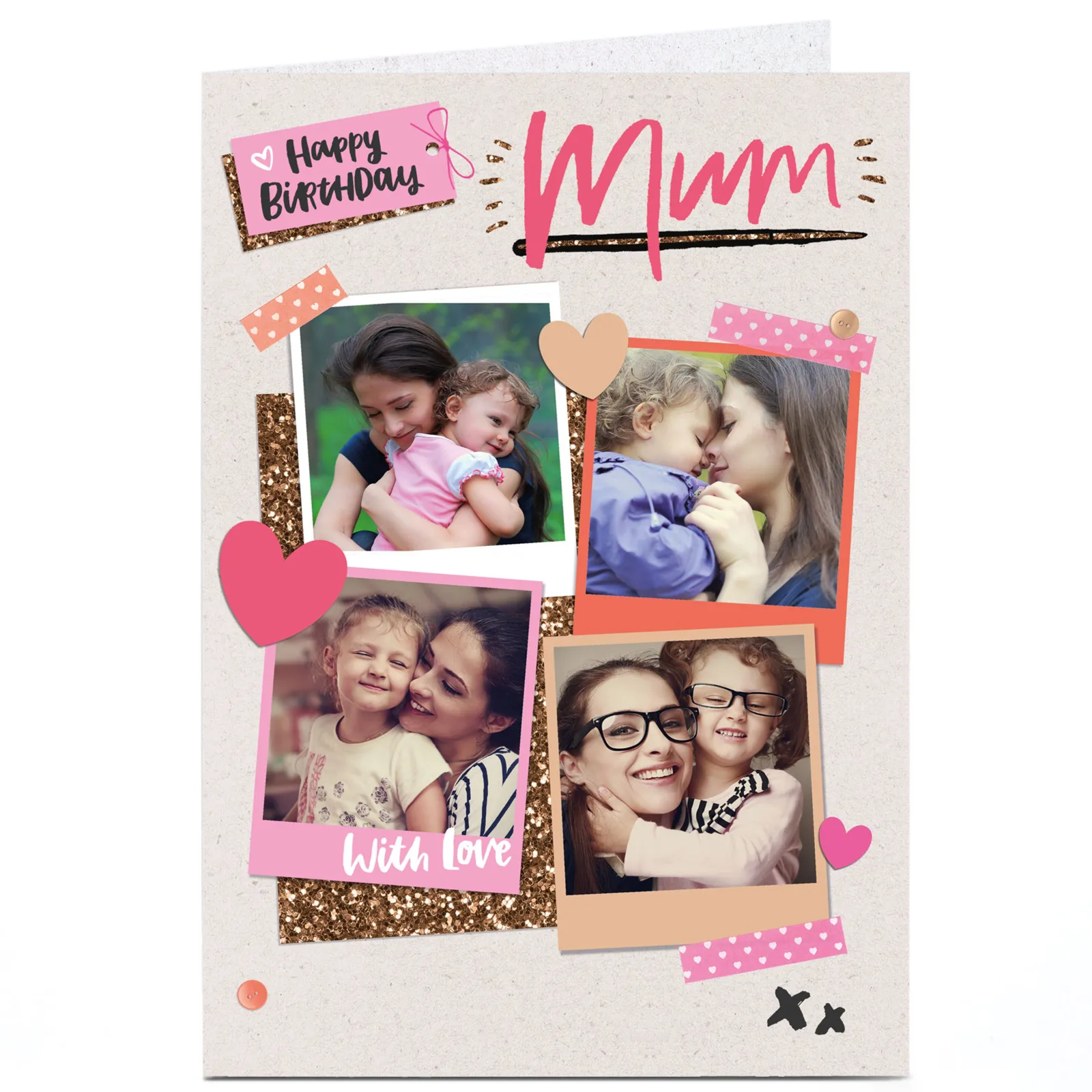 Card Factory Photo Birthday Card - Mum With Love