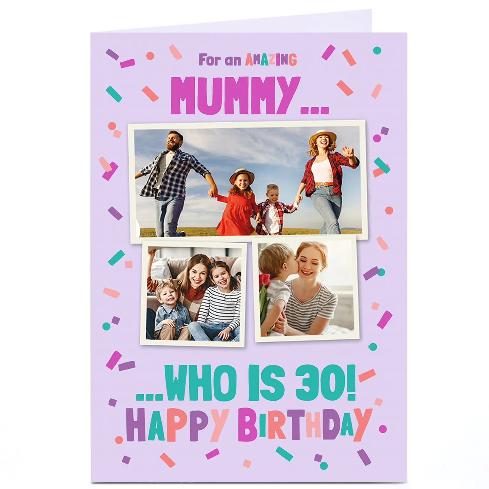 Card Factory Photo Birthday Card - Mummy Confetti, For An Amazing...