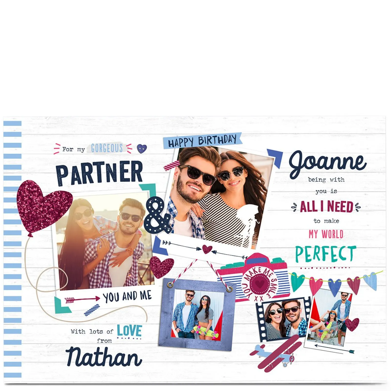 Card Factory Photo Birthday Card - My Gorgeous Partner