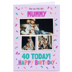 Hot Photo Birthday Card - Pastel Confetti, For An Amazing Mummy For Sister|For Niece