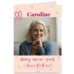 Best Photo Birthday Card - Pink Heart, Someone Special For Niece|For Granddaughter