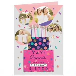 Photo Birthday Card - Yay! Birthday Sister For Sister|Photo