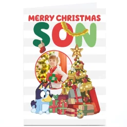 Best Photo Bluey Christmas Card - Christmas Tree and Presents, Son Christmas|Photo