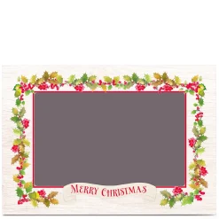 Card Factory Photo Business Christmas Card - Holly Wreath
