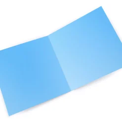 Card Factory Photo Card - Blue Flowers Any Message