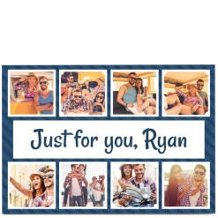 Discount Photo Card - Blue Stripes Father's Day|Any Occasion