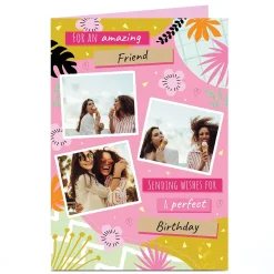 Card Factory Photo Card - Flowers and Leaves Perfect Wishes