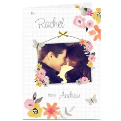 Card Factory Photo Card - Hanging Floral Frame