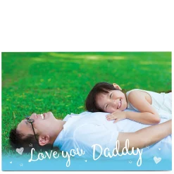 Discount Photo Card - Light Blue Love You Daddy For Dad|Father's Day