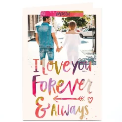Card Factory Photo Card - Love You Forever & Always
