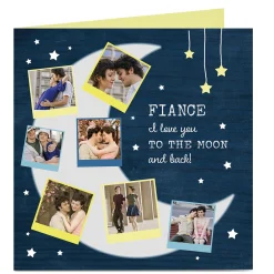 Outlet Photo Card - Moon and Back Fiance Premium Square|Anniversary