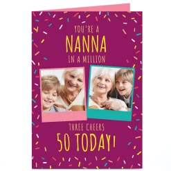 Best Photo Card - One In A Million Three Cheers, Editable Age For Wife|For Mum