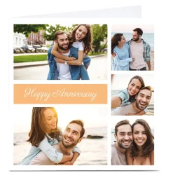 Card Factory Photo Card - Orange, Happy Anniversary